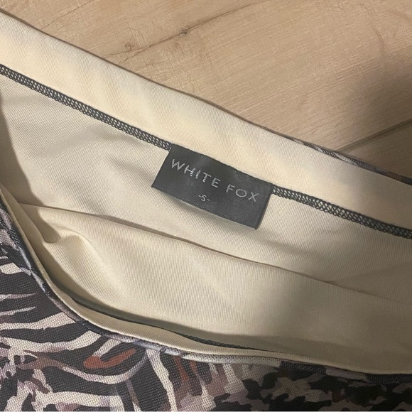 NOT PHASED MESH MINI SKIRT NEUTRAL LEOPARD BLUR - Picture 9 of 10